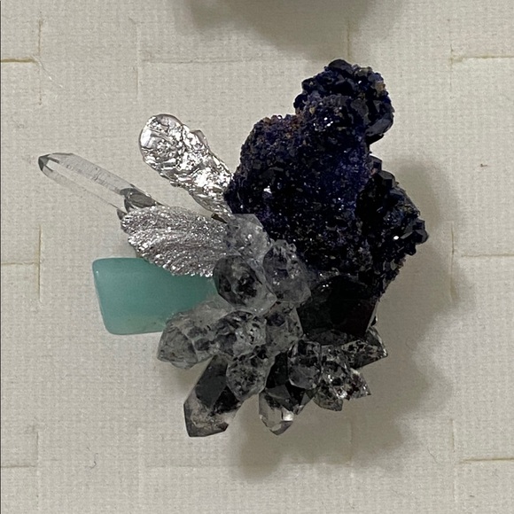 Multicolor Crystal Cluster statement ring - Picture 2 of 16